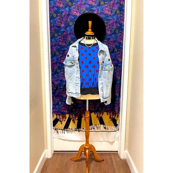 🌈 Lovely Vintage flower art blouse - Picture 9 of 11